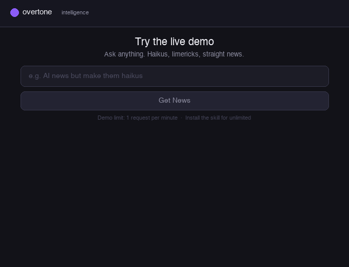 Natural language news demo